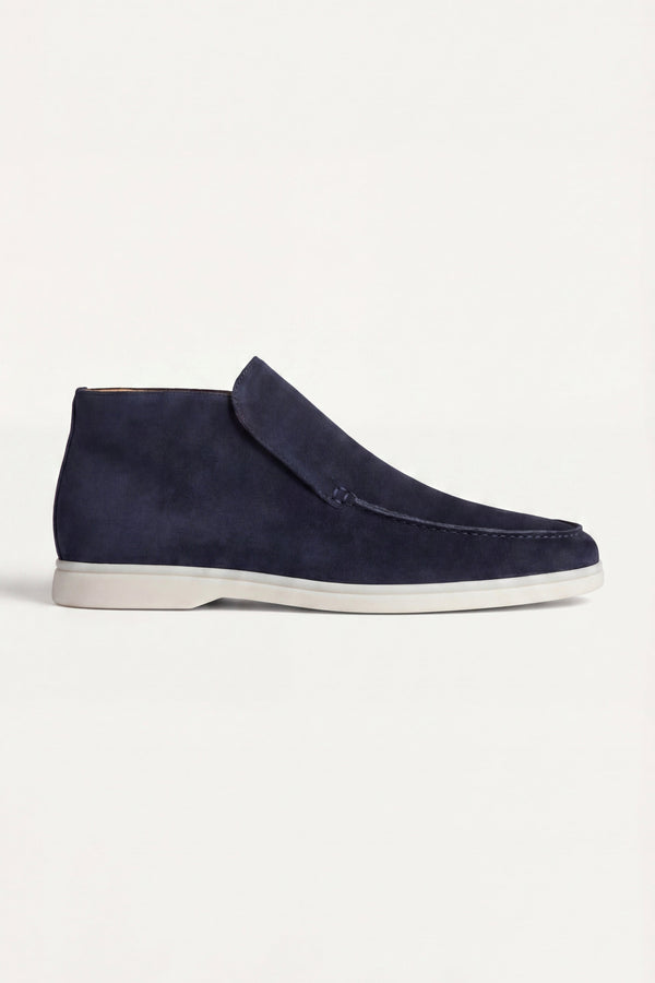 Mocassino Capri a collo alto blu navy