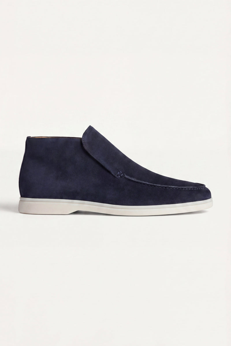 Mocassino Capri a collo alto blu navy