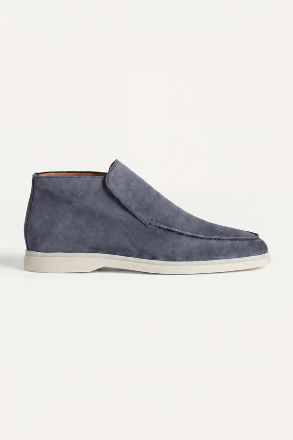 Mocassino Capri a collo alto blu