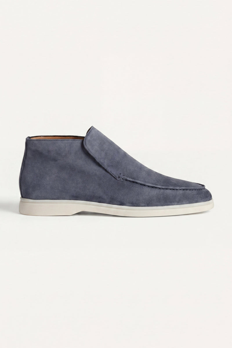 Mocassino Capri a collo alto blu