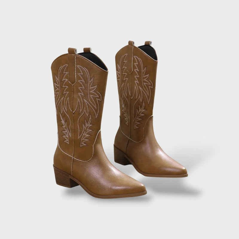 Stivali Cowboy Retro Donna Punta Fina