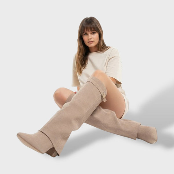 Stivali Alti Donna Classici in Camoscio Eleganti
